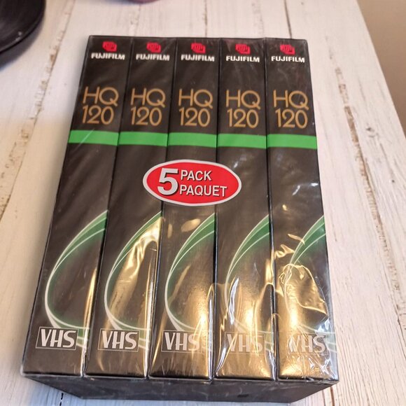 FujiFilm HQ 120 VHS Tapes 5-Pack Sealed 6-Hours High Quality Multi-Purpose Video - Picture 2 of 6